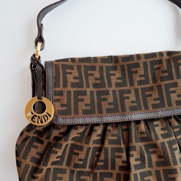 Authentic Preowned Vintage Fendi Brown Zucca Chef Shoulder Bag - Picture 3 of 16